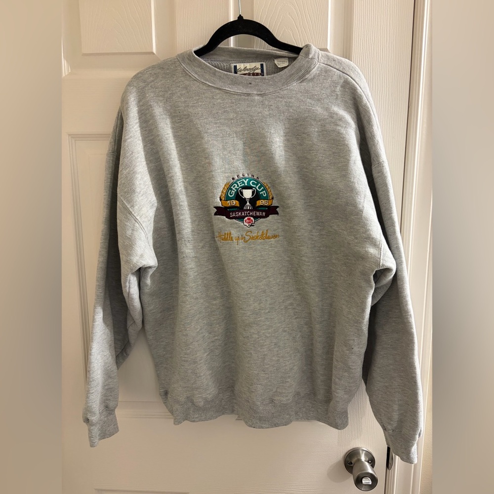 VINTAGE 1995 Regina Grey Cup Crewneck - Woody Sports Classic